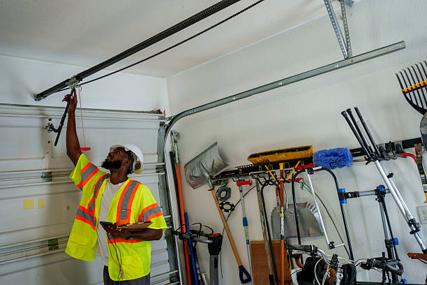 Professional Garage Door Panel Replacement technician working in Lockeford, CA